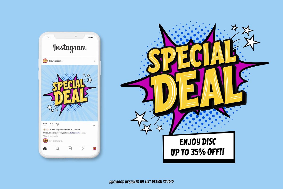 Browood Layered Comic Font Free Download