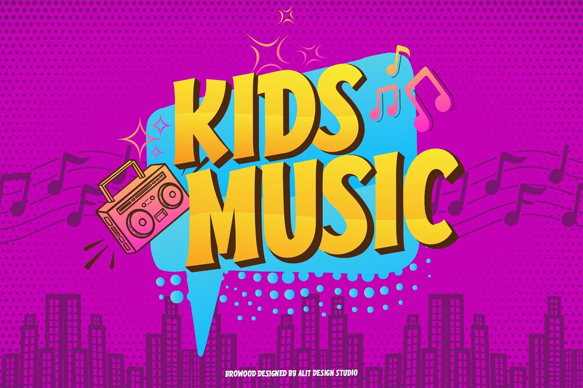 Browood Layered Comic Font Free Download