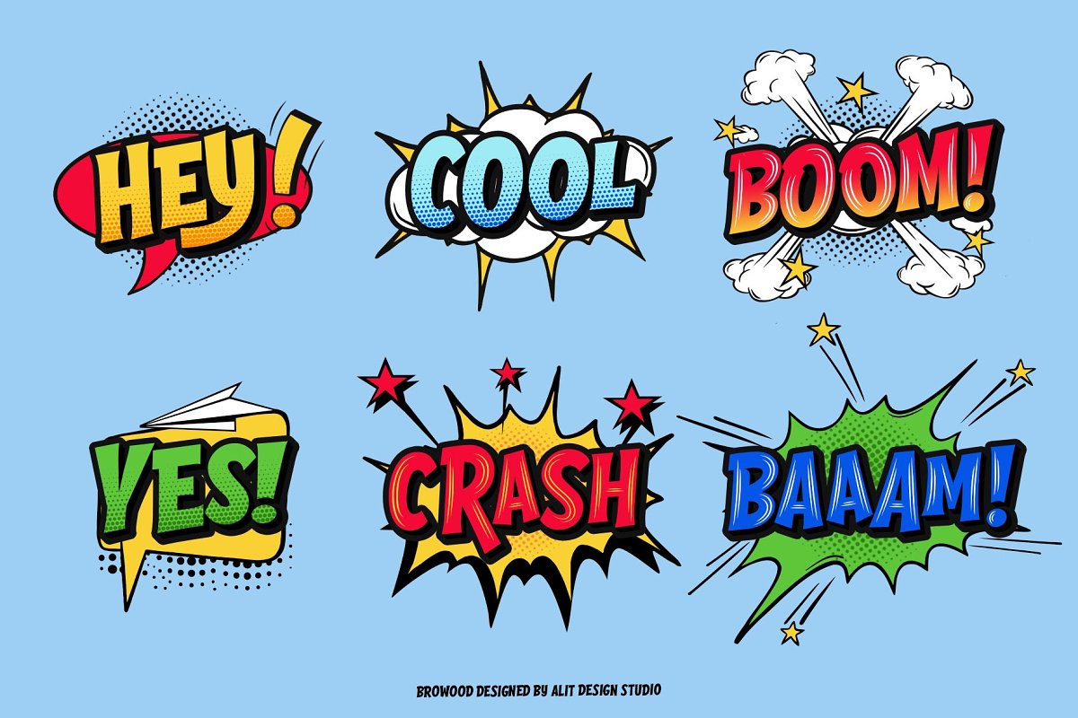 Browood Layered Comic Font Free Download
