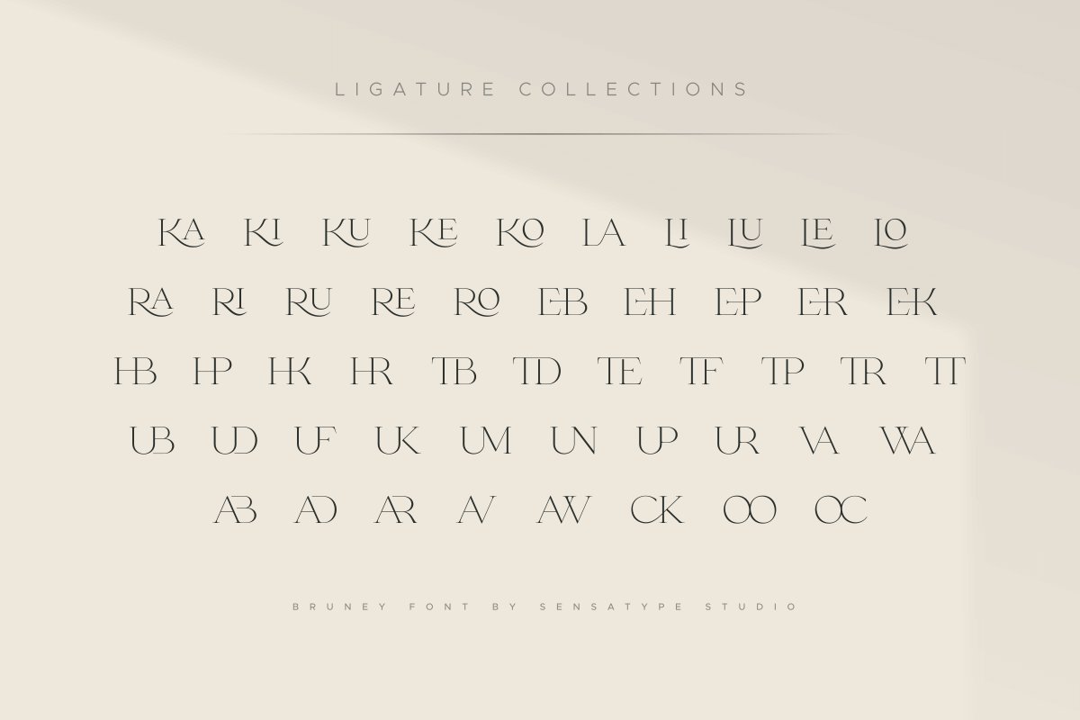 Bruney Classy Ligature Font Free Download