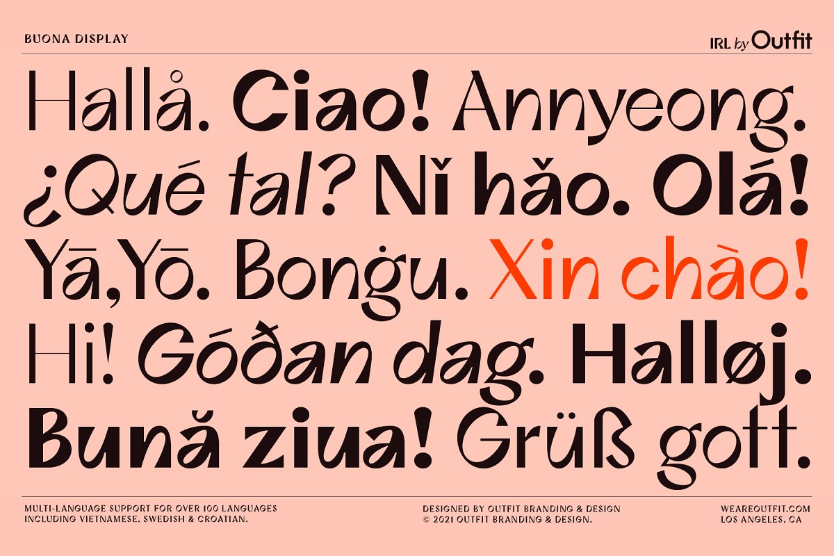 Buona Display Font Family Free Download