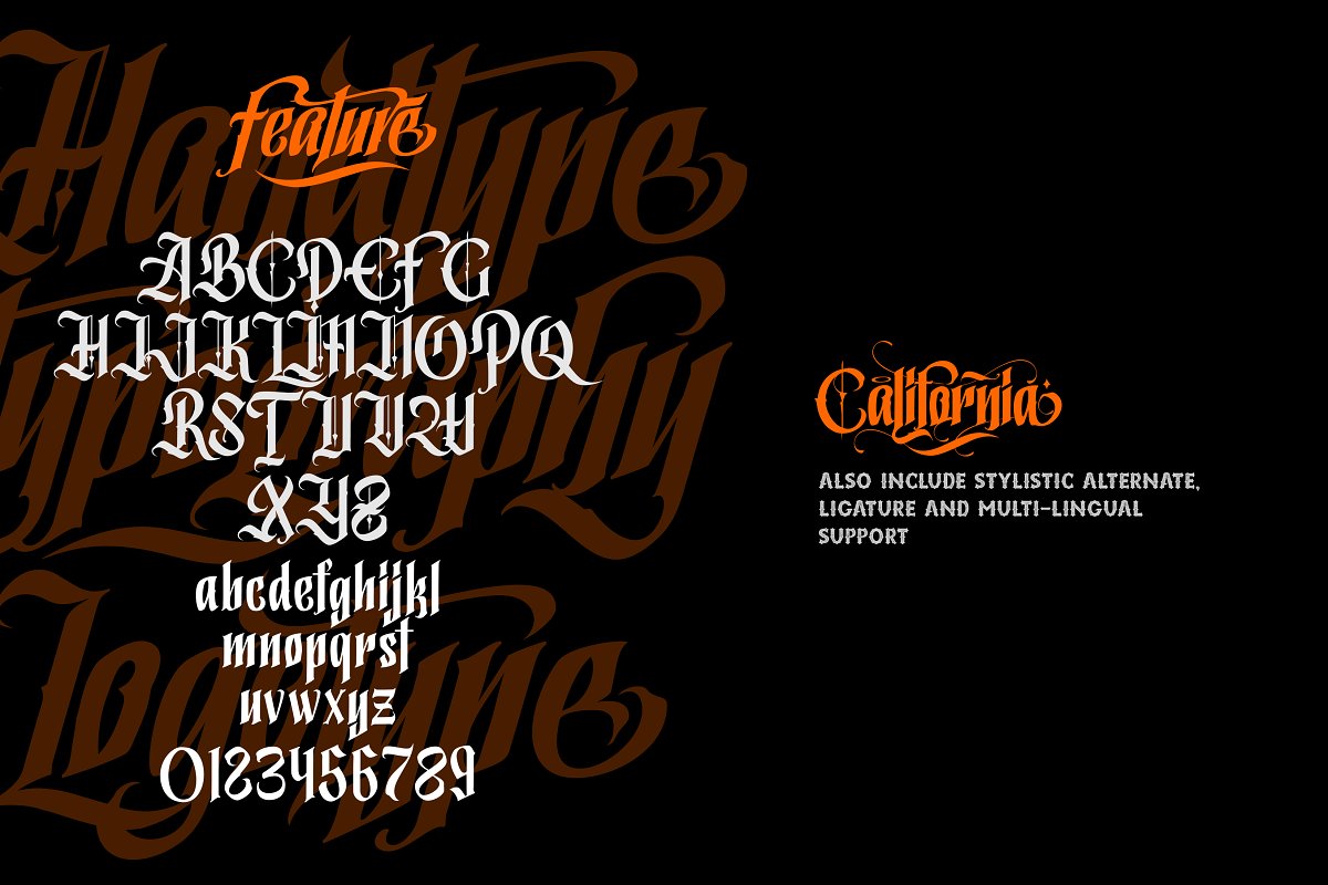 California Style Extra slant Font