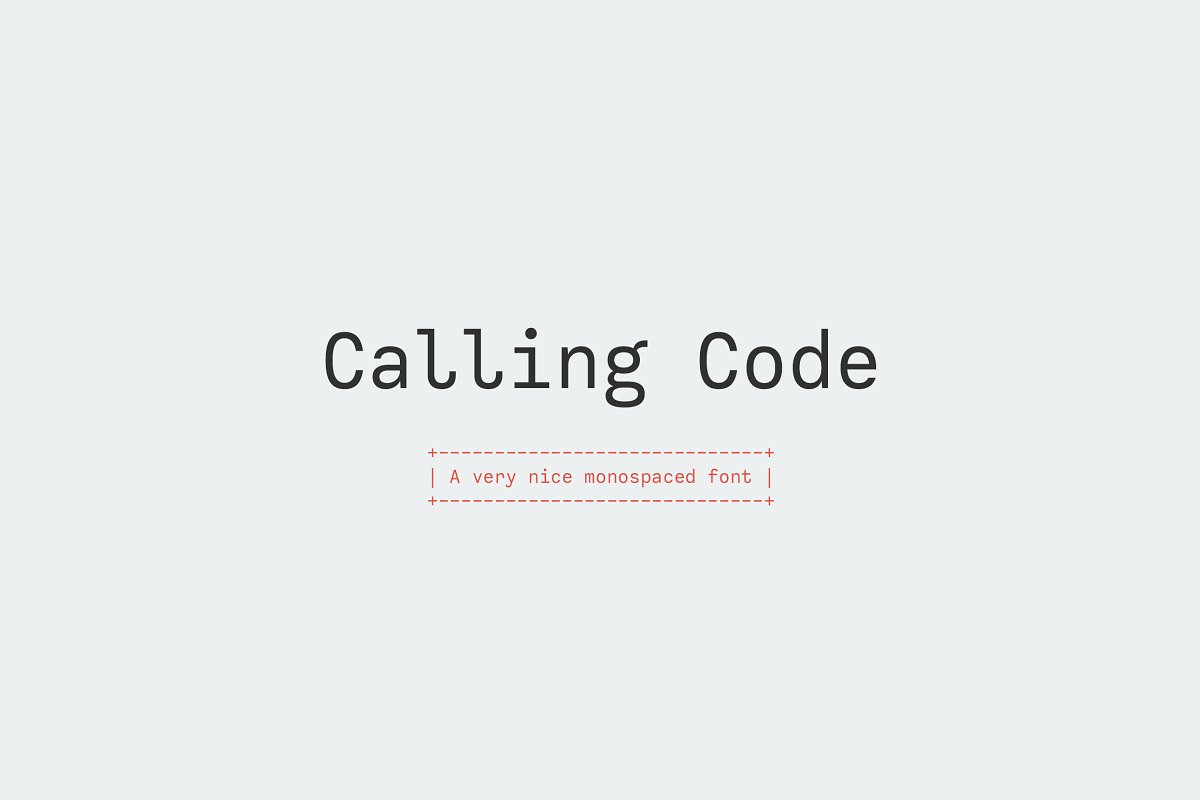 Calling Code Font Free Download