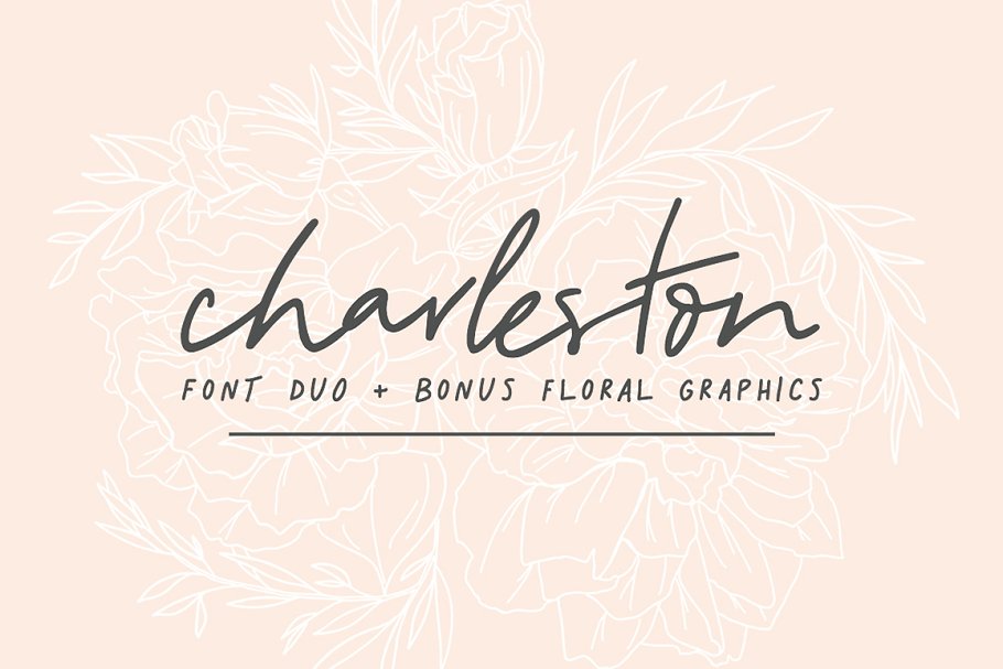 Charleston Duo Florals Font