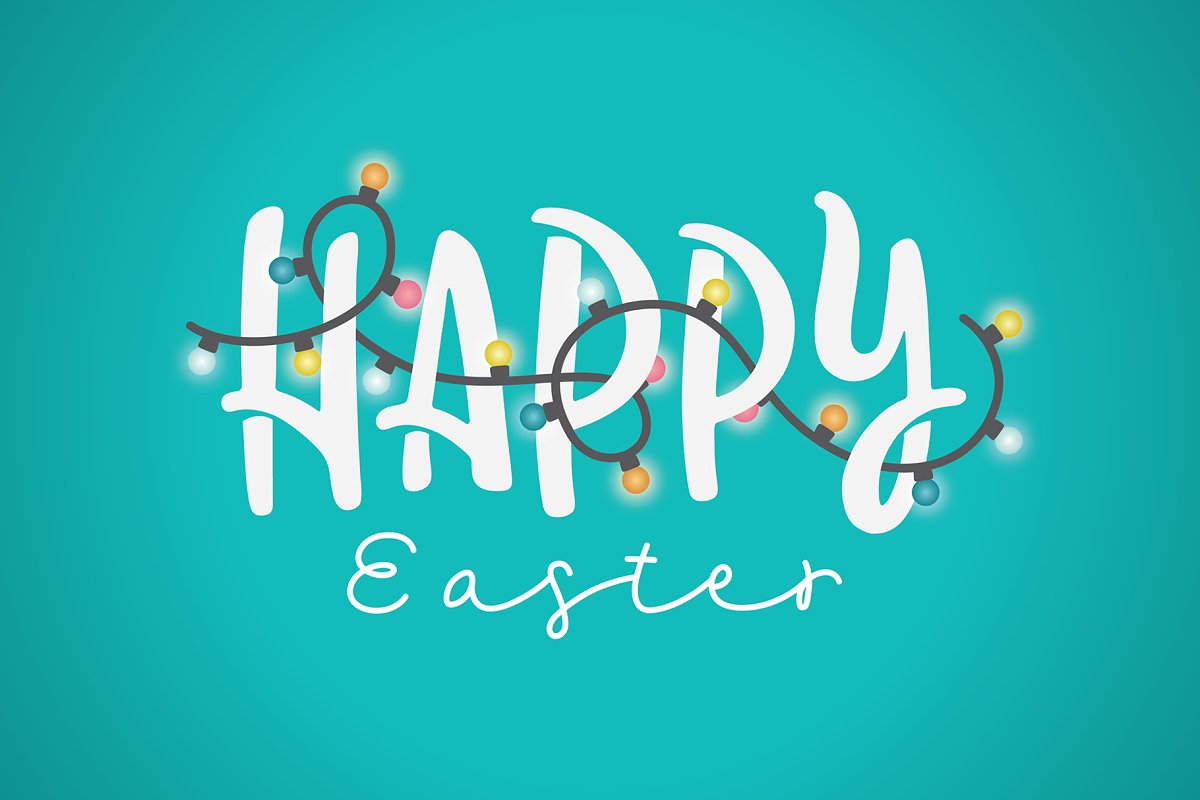 Christmas Lights Font & Phrases Free Download