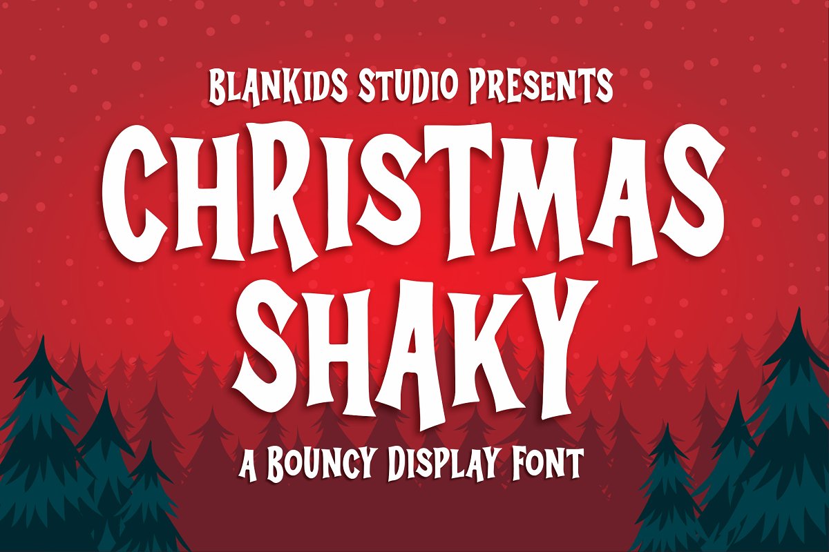 Christmas Shaky a Bouncy Display Fo Font Free Download