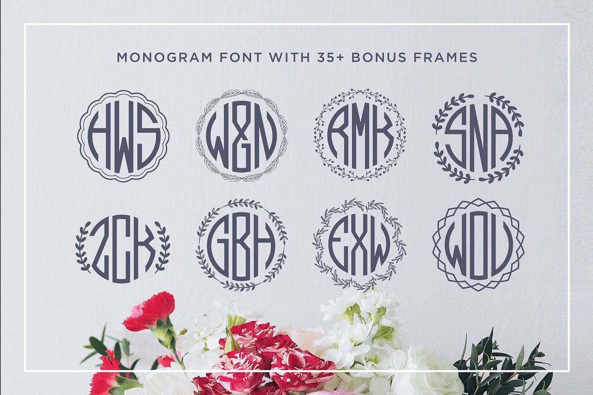Circle Monogram Font
