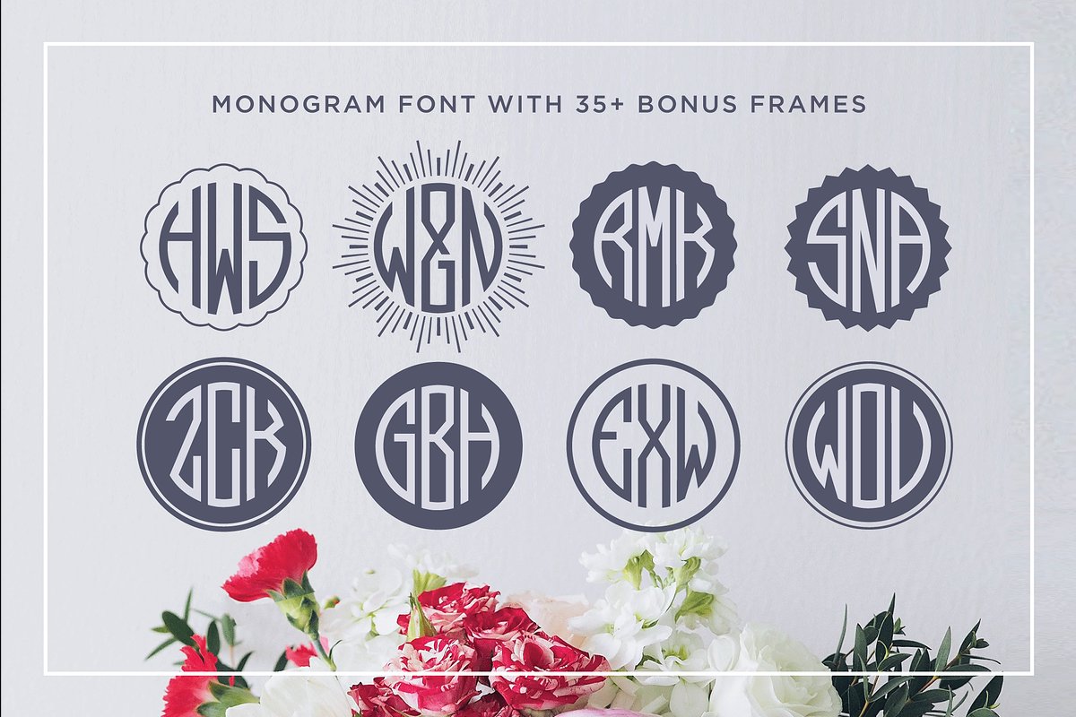 Circle Monogram Font