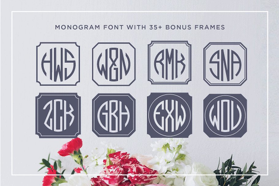 Circle Monogram Font