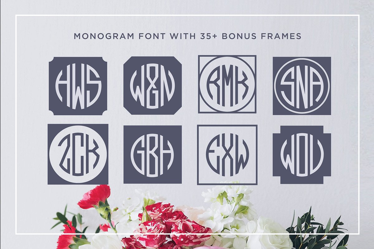 Circle Monogram Font