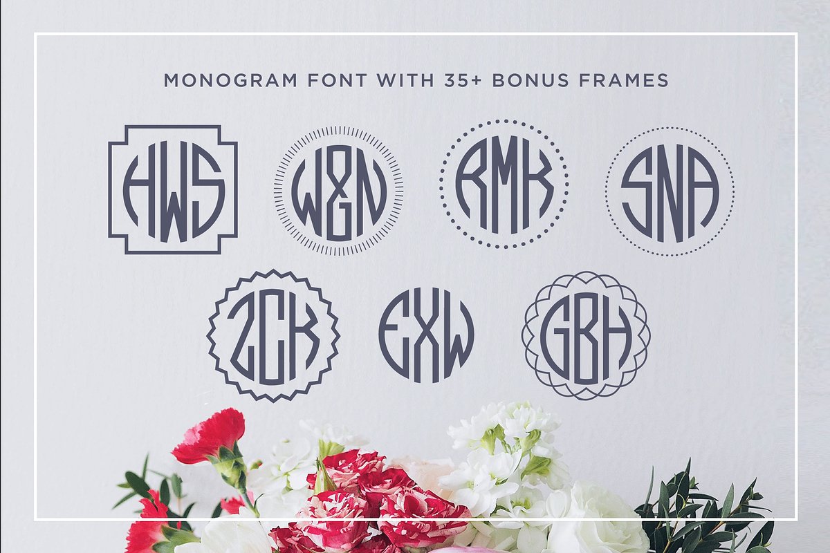 Circle Monogram Font