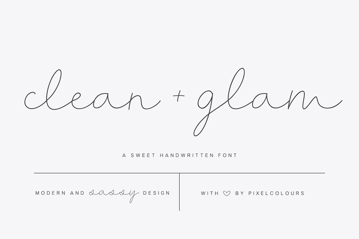 Clean and Glam Script Duo Font