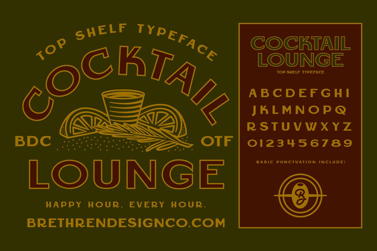 Cocktail Lounge Display Font Free Download
