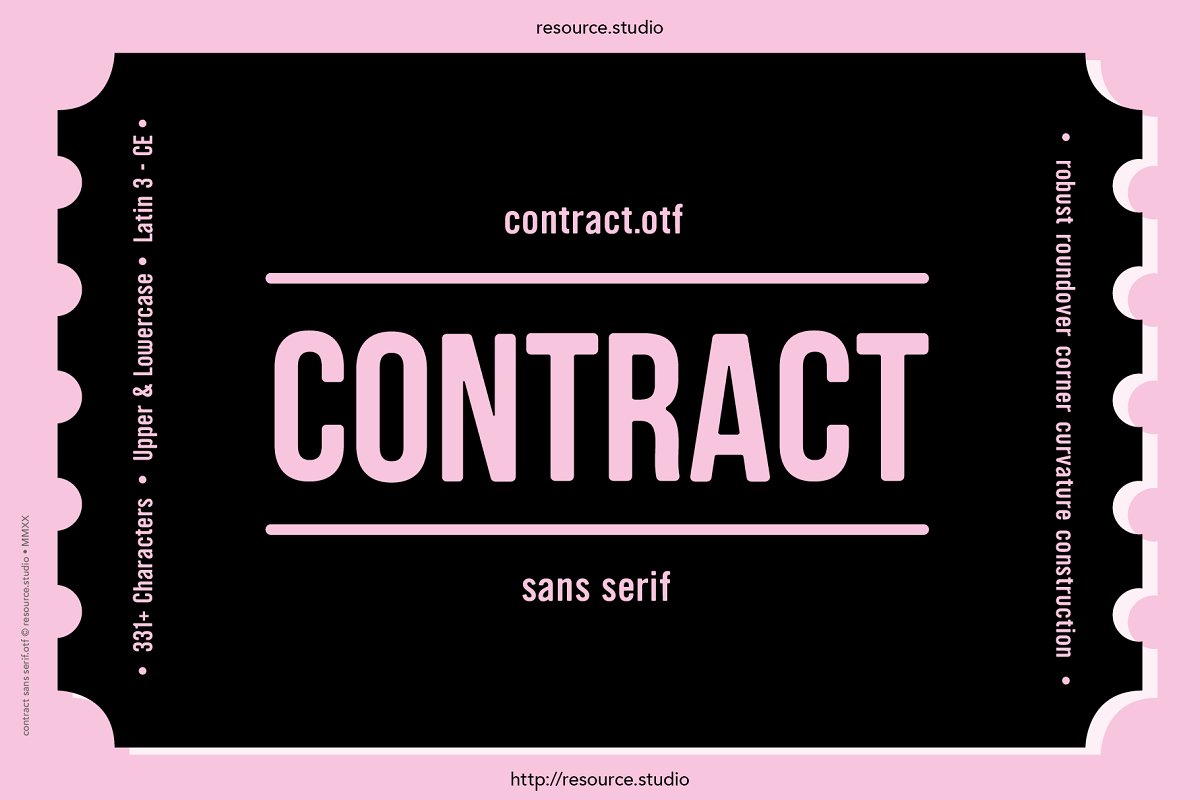 Contract sans serifotf Font