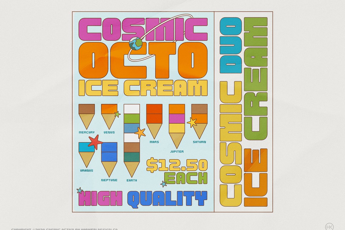 Cosmic Octo Display Typeface Font