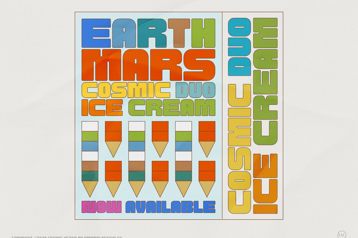 Cosmic Octo Display Typeface Font