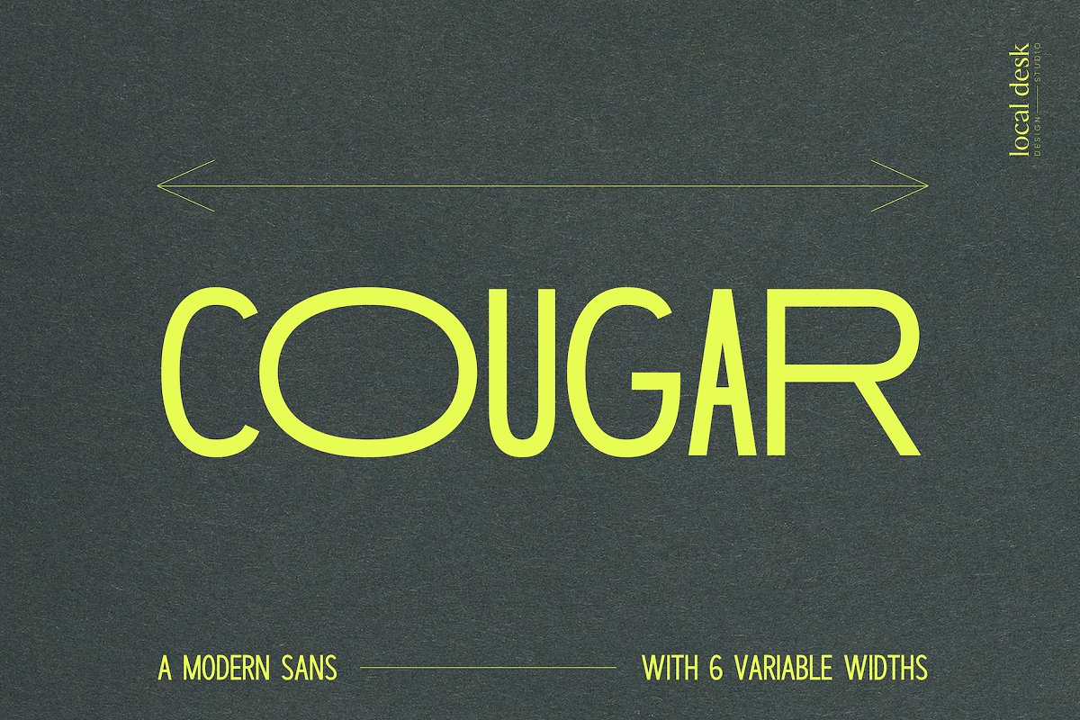 Cougar Variable Widths Sans Font