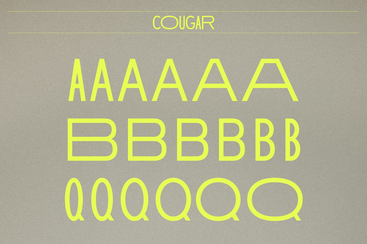 Cougar Variable Widths Sans Font