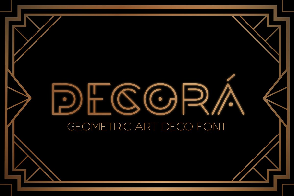 DECORÁ Geometric Art Deco Font Free Download