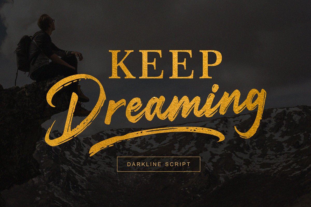Darkline Brush Script Font
