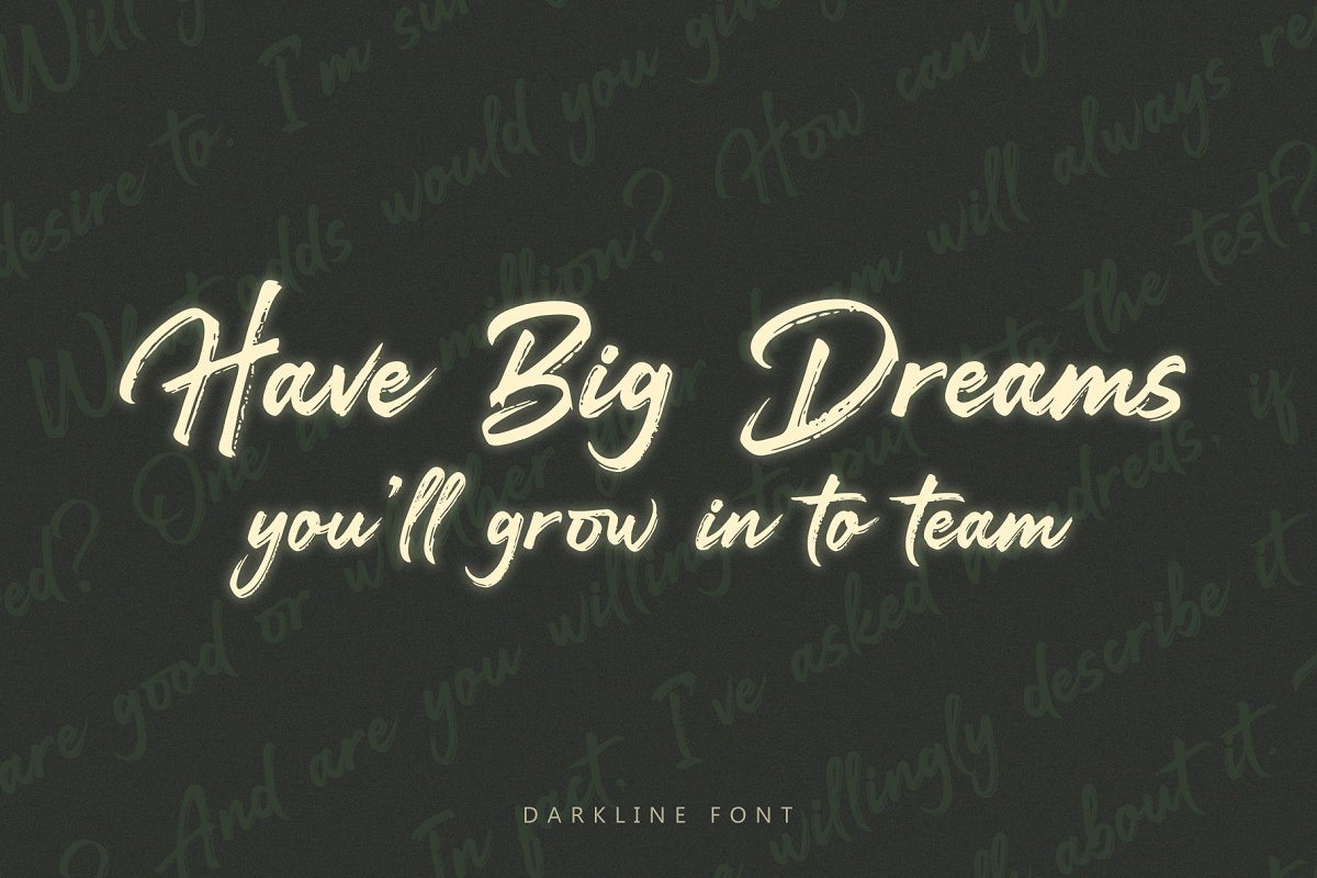 Darkline Brush Script Font