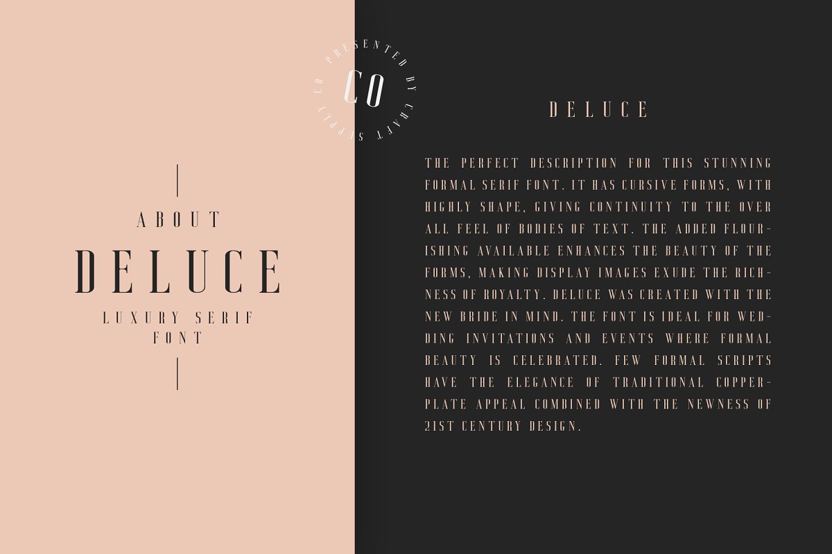 Deluce Luxury Serif Font