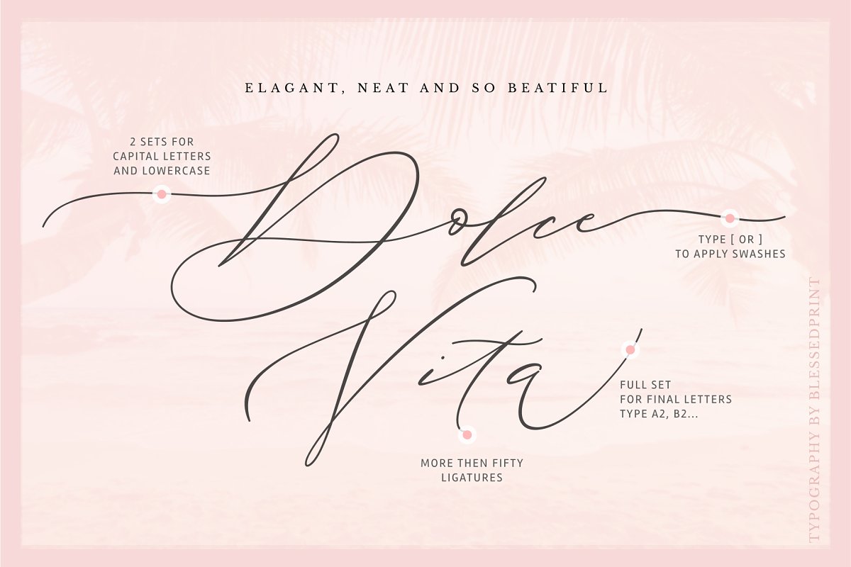 DolceVita templett corjl license Font