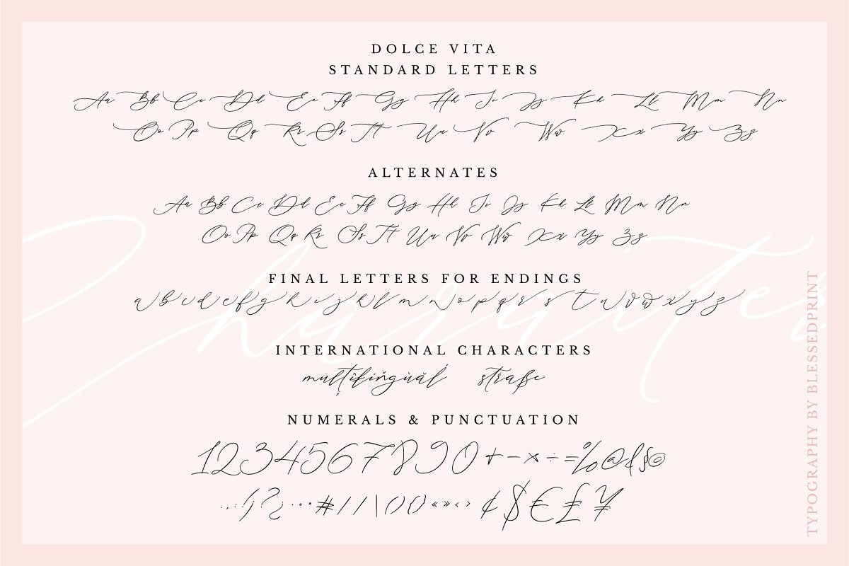DolceVita templett corjl license Font