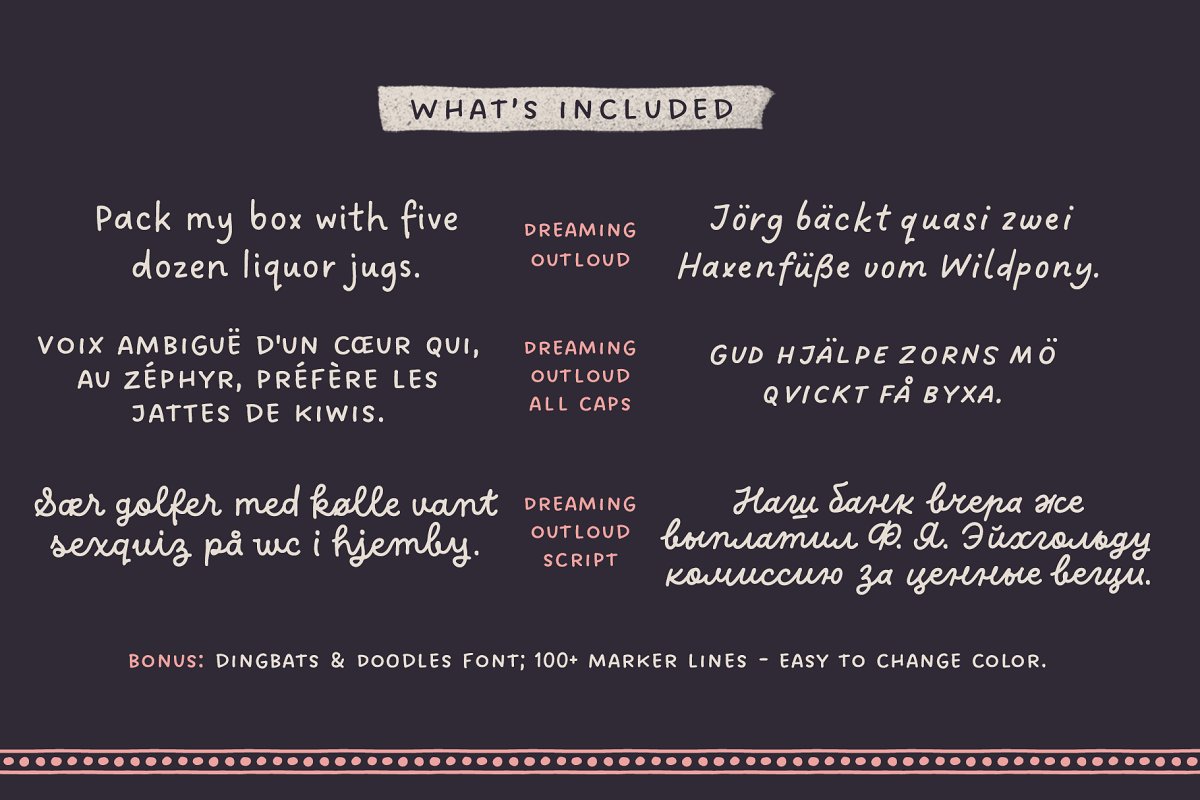 Dreaming Outloud Font Pack Free Download