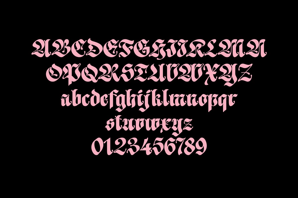 ED Lacour Blackletter Typeface Font