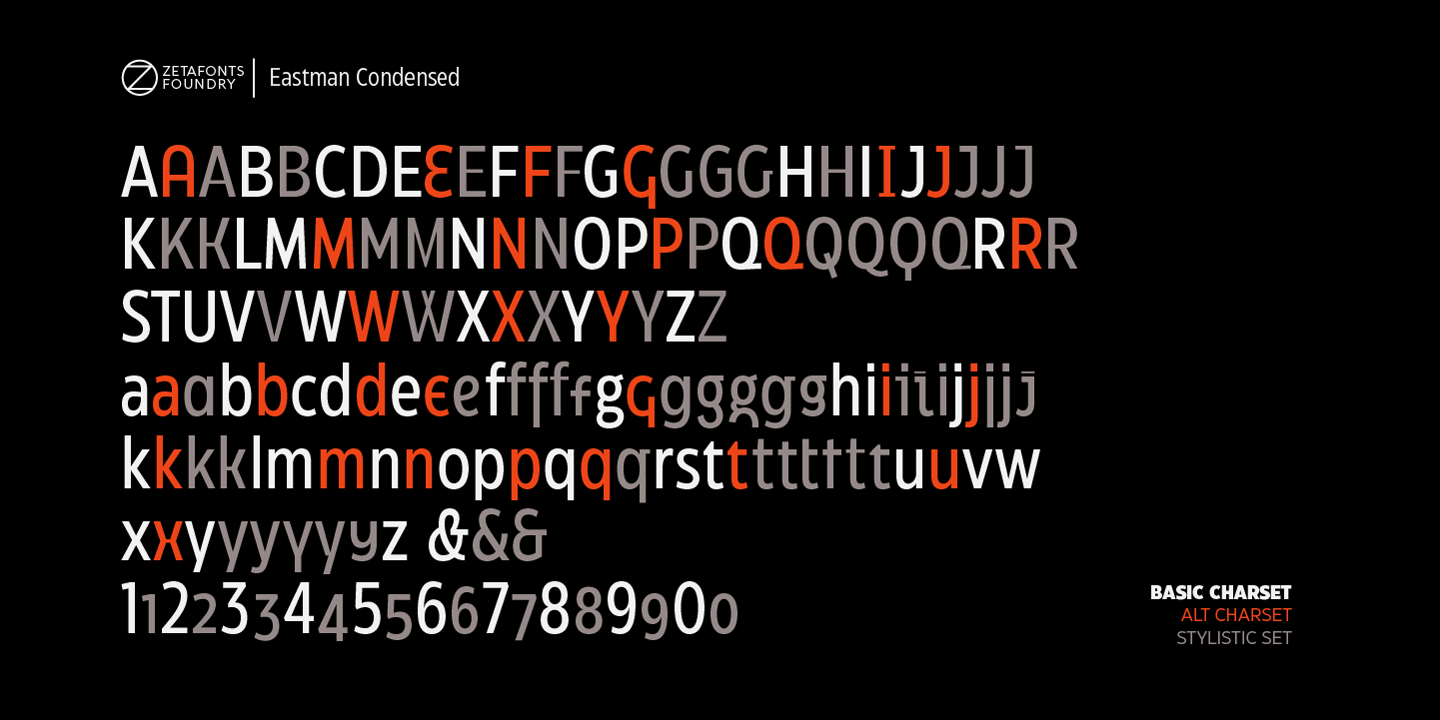 Eastman Condensed Font