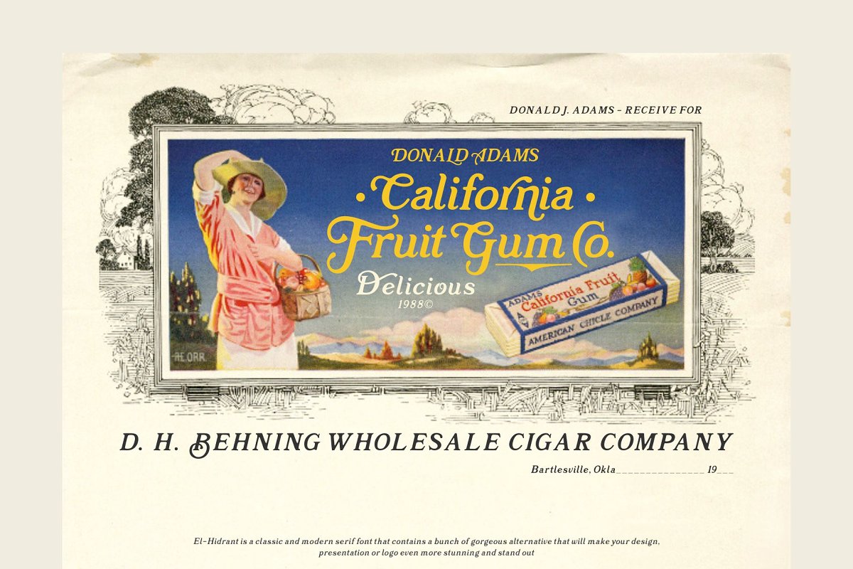 El Hidrant Serif With Swashes Font