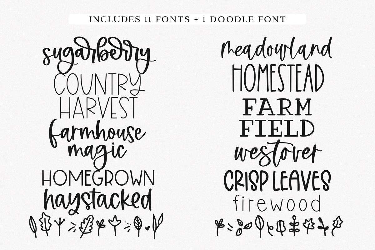 Farmhouse Bundle Part Three Font