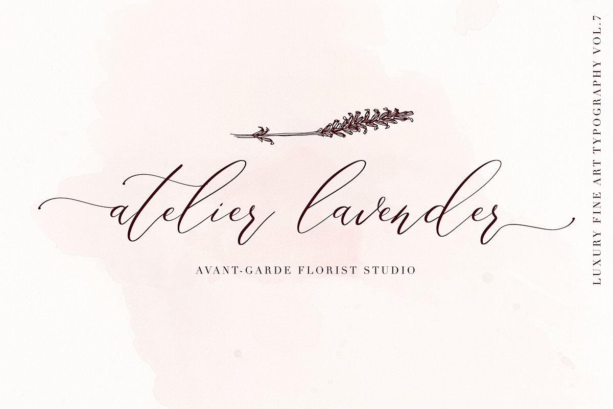 Floral Hearts Luxury Script Font