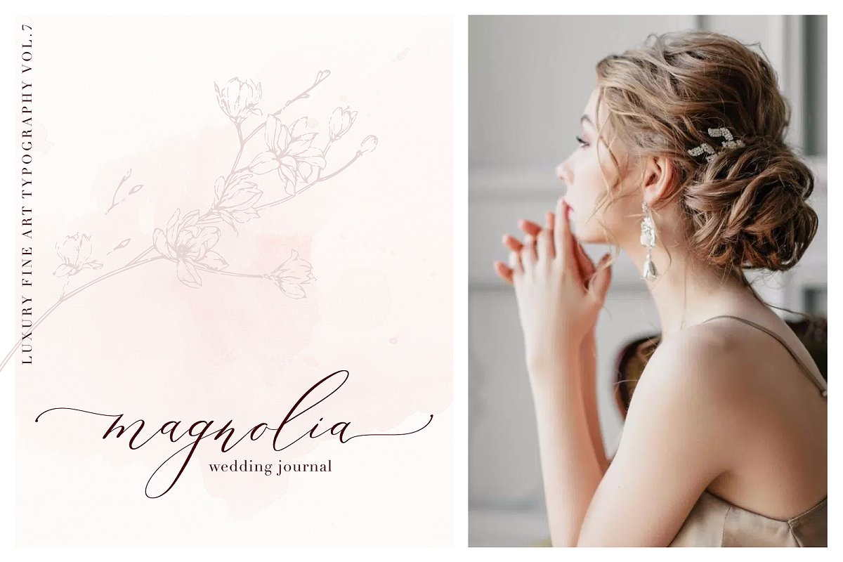 Floral Hearts Luxury Script Font