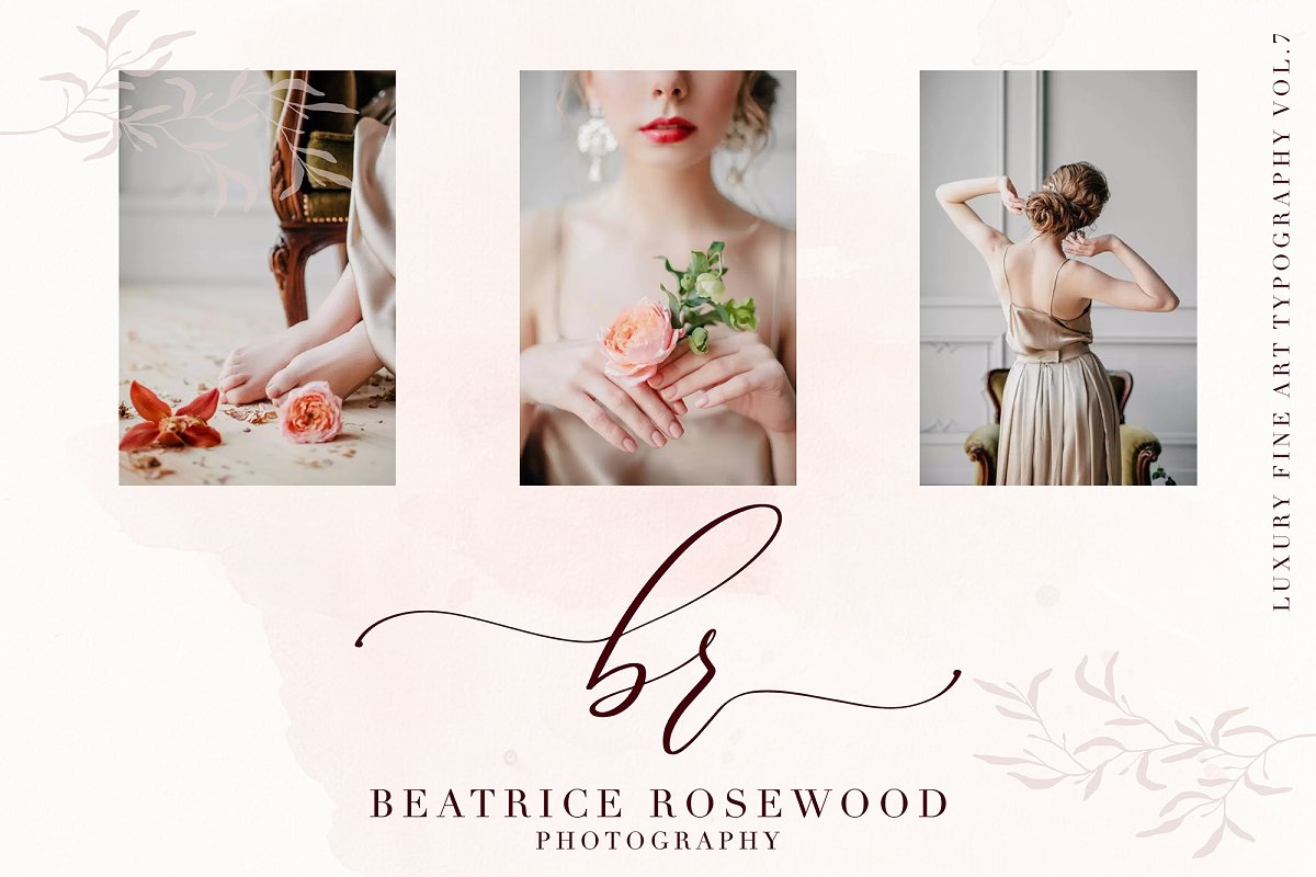 Floral Hearts Luxury Script Font