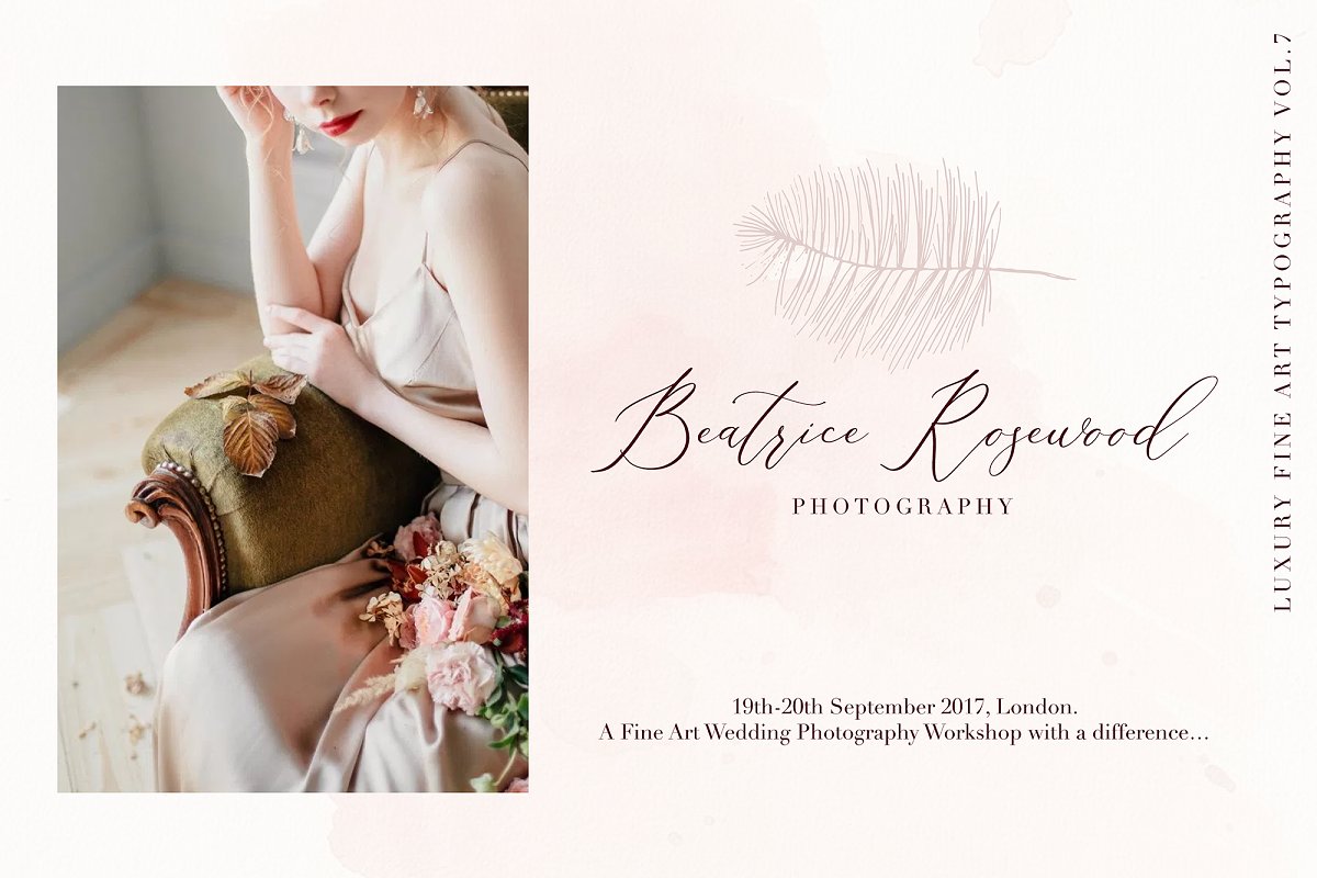 Floral Hearts Luxury Script Font