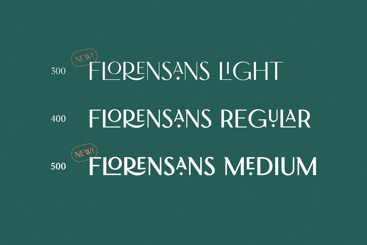 Florensans Display Typeface Font