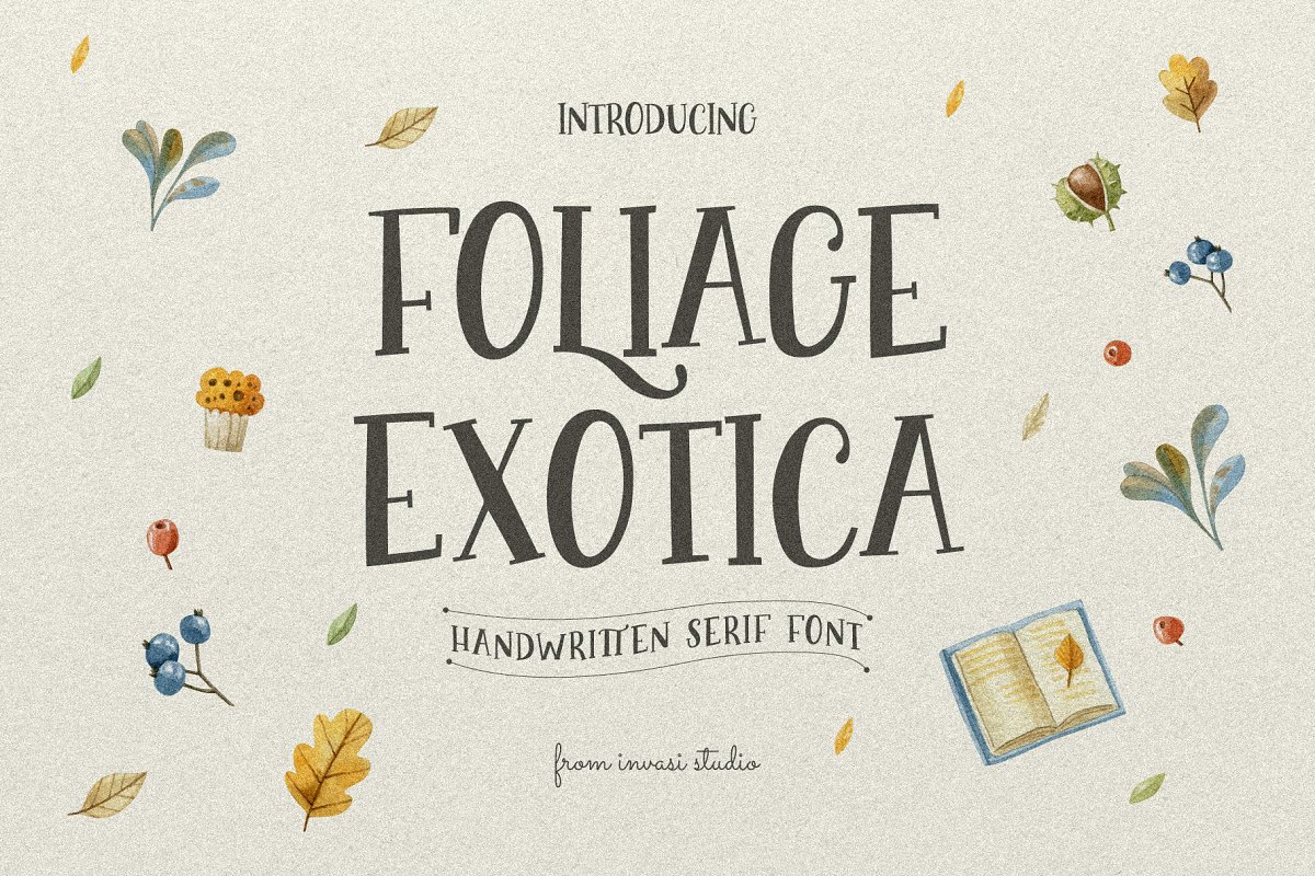 Foliage Exotica Handwritten Serif Font