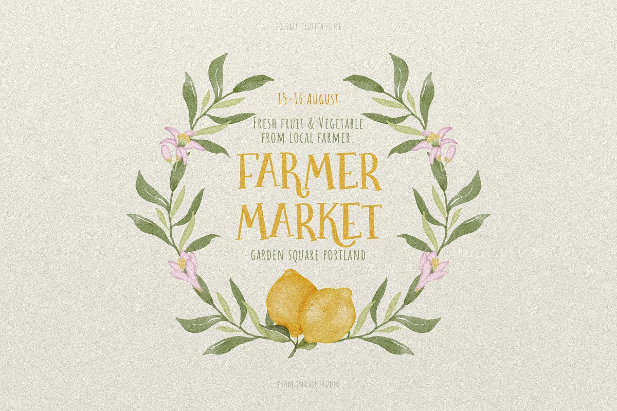 Foliage Exotica Handwritten Serif Font