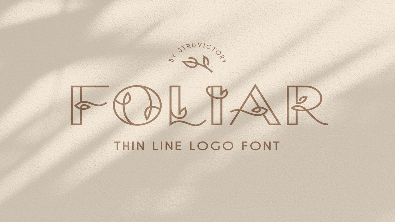 Foliar Thin Line Logo Font