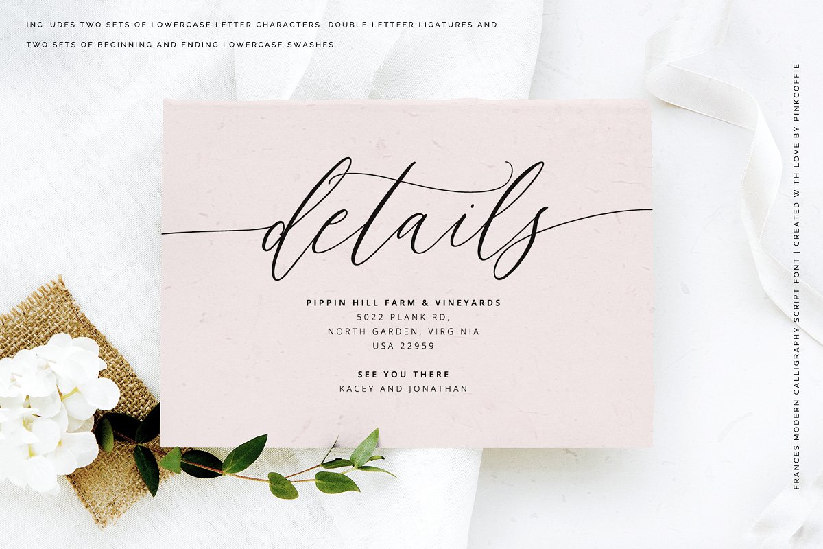Frances Modern Calligraphy Script Font