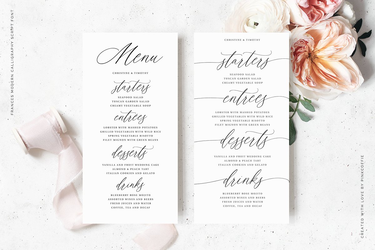Frances Modern Calligraphy Script Font