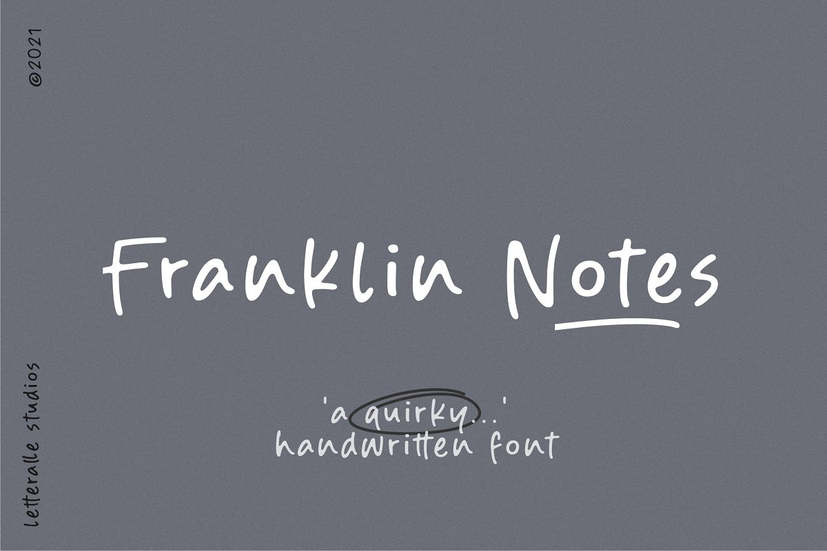 Franklin Notes Handwritten Font Free Download