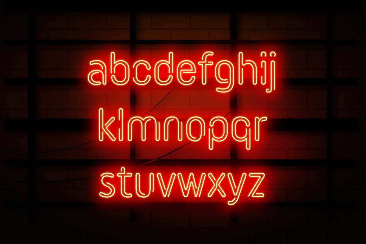 Fuse   Realistic Neon Typeface Font Free Download