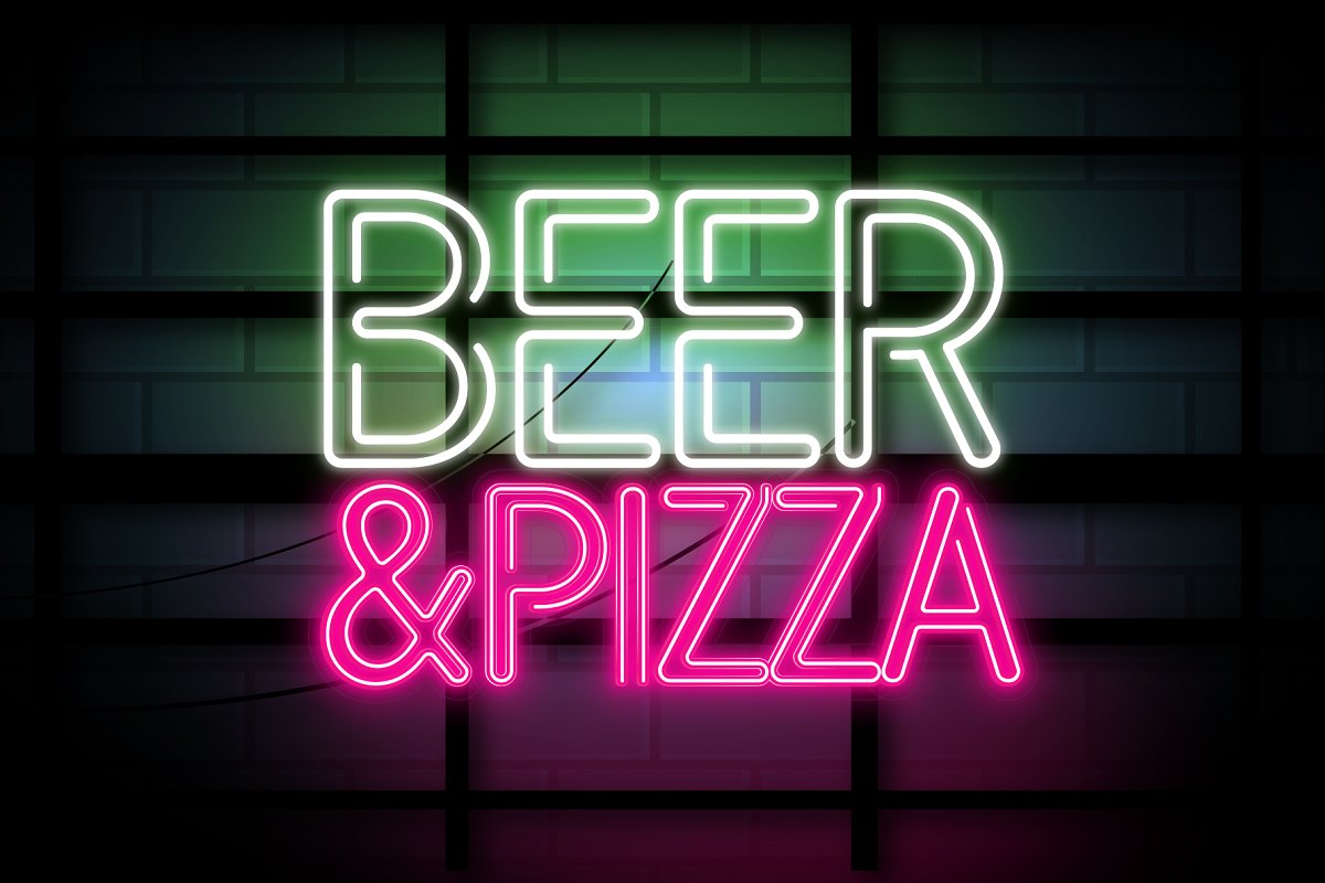 Fuse   Realistic Neon Typeface Font Free Download