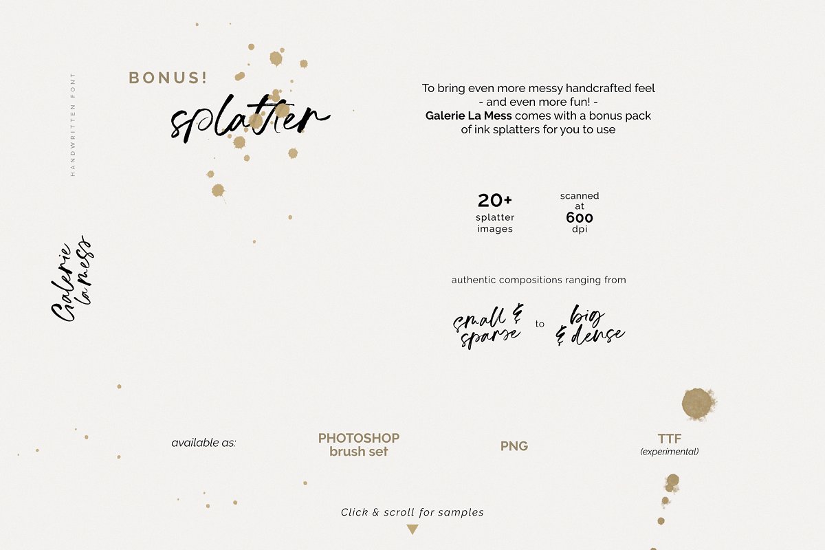 Galerie La Mess handwritten Font