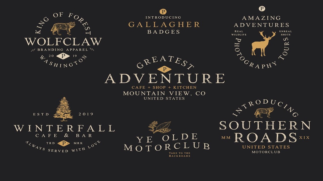 Gallagher Vintage Serif Typeface Font