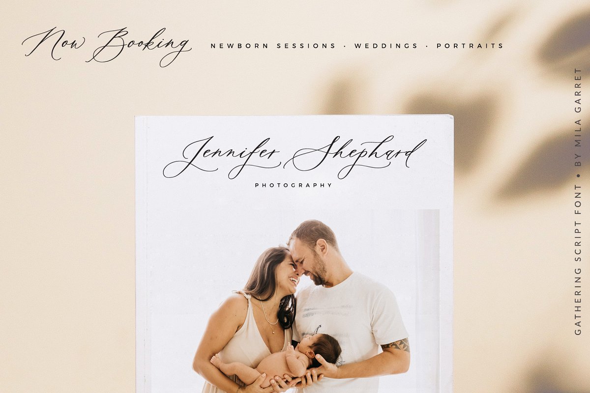 Gathering Calligraphy Wedding Script Font