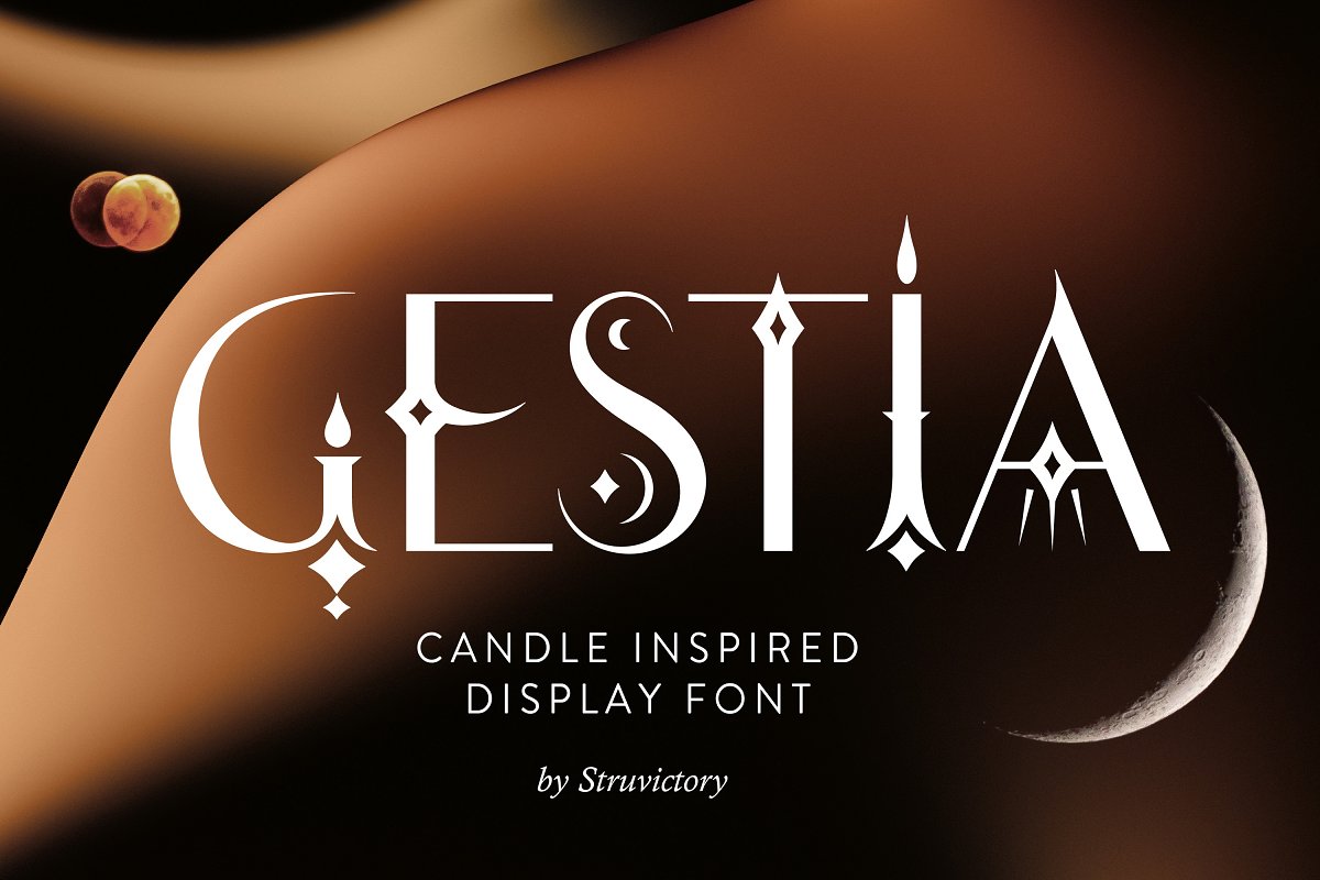 Gestia Candle Aesthetic Display Font